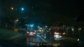 Hit and Run: Mustang Unexpectedly Smashes Into Traffic Violator