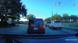 CRASH: Red Light Runner Sideswipes Van Resulting In a Terrible Road Incident