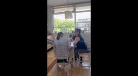 Woman brings mom to the verge of crying happy tears with her surprise return from abroad