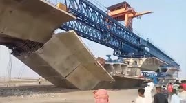 Part of the country's largest bridge being built on Kosi river collapsed, one death, many injured in Northern India
