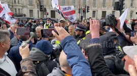 Police CONFISCATE A BEER from a PROTESTER at the “Rally For British Culture” organised by Turning Point UK London 23/03/24
