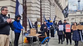 Hundreds of British-Hongkongers in London call for sanctions as they rally against security law 'Article 23'