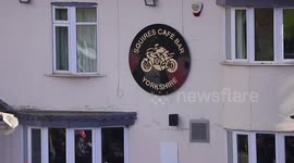 100's of bikers turn out for annual Easter charity ride in North Yorkshire,UK