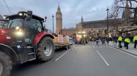 British farmers brought Westminster to stand still with tractors