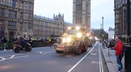Scores of tractors are heading for Westminster as farmers protest against what they say is a lack of support for British food production.