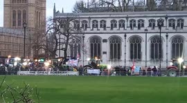 UK: Farmers Descend On London In Tractors Protesting Over Farm Goods Trade Deals