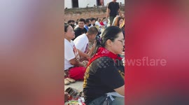 Devotees 'possessed' during thanksgiving ritual in Thailand