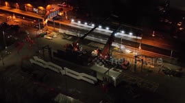 Massive 75-Tonne Footbridge and Lift-Tower Installation at Uddingston Station in South Lanarkshire, UK