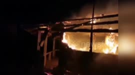 Arzachena Firefighters Battle Blaze Threatening Baia Sardinia, Italy