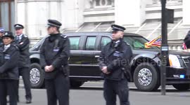 Tight security as Obama arrives at Downing Street