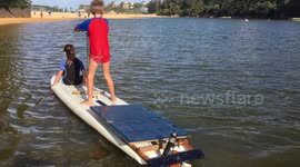 Science YouTuber creates solar-powered stand-up paddle board