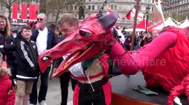 Hungry Dragon hits Trafalgar Square on St George's Day - London 2016