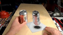 Drawing 3D Levitating Coca Cola Can, Trick Art by Vamos