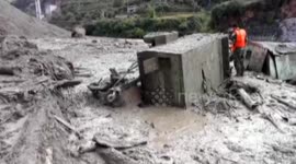 Mudslide buries construction site in China
