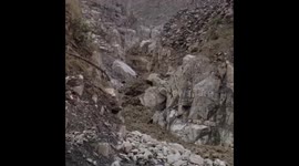 Mudslide near Machu Picchu