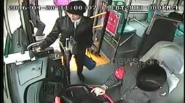 Woman throws phone into cash box on bus