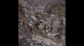 Mudslide blocks road near Machu Picchu