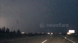 Close-range lightning strike caught on camera