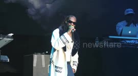 Snoop Dogg rocks the stage at 93.5 KDAY Krush Groove at the Forum in Inglewood, CA