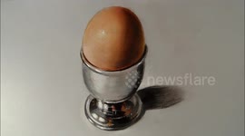 How to Draw an Egg Cup, Time Lapse