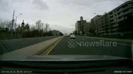 Dash cam footage of an accident in Scarborough, ON on April 26th, 2016