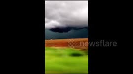Wall cloud near Wichita, Kansas 4-26-16