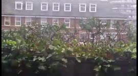 Freak hail storm hits London