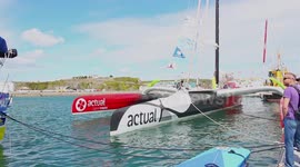Thanks to the Plymouth Yacht Haven, The Transat bakerly Teams preparing  and changing rudders and sealing port holes before one of the most important and historic events in the professional offshore racing calendar