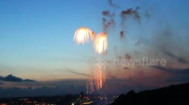 The Transat bakerly Firework Display The World famous yacht race, The Transat bakerly, is at Plymouth  following a successful bid to host the start of the race. With this great firework display over Plymouth Devon