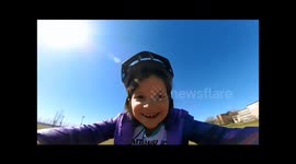 Riding a bike for the first time without training wheels