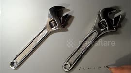 How to Draw Wrench, Time Lapse by Vamos