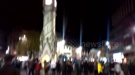 The Incredible Scene at Leicester City Clock Tower on Monday Night