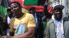 Biafran  protest for Nnamdi kanu Separatist champion.