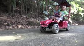 Dad builds solar powered go-kart for kids