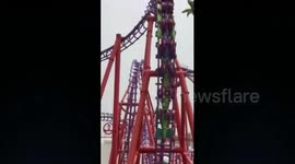 Riders trapped 70 metres up on broken down rollecoaster