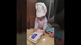 Toddler's Amazing Egg Cracking Skills