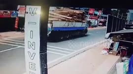 Scooter rider survived being tangled in loose cables and dragged 70ft along road
