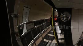 Bakerloo Line arriving at Waterloo Station, London, United Kingdom