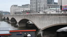 Get yourself a bus over Waterloo Bridge, London, United Kingdom
