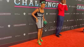 Tsehay Hawkins of The Wiggles arrives on the red carpet for the Australian Premiere of Challengers in Sydney, Australia