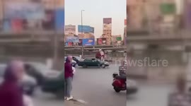 Iraqi Camel Rider Protests Rising Petrol Prices