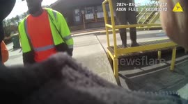 Police in high-speed pursuit as suspect flees in stolen construction vehicle in Georgia, US