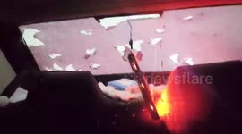 Egg-sized hailstones smash through windscreen