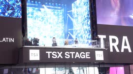 Shakira performs on balcony of TSX Broadway on Times Square in New York