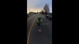 Motorcyclist Crashes After Car Cuts Him Off