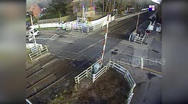 Shocking CCTV shows reckless behaviour on level crossings in the UK in March