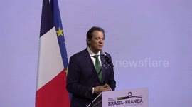 Minister Fernando Haddad Speaks at the Brazil - France Forum in Sao Paulo, Brazil