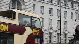 Big Bus or Top View by the South Bank Lion, London, United Kingdom