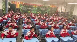 Elementary school teacher creates unique 'Battle' dance to keep pupils entertained