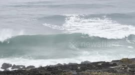 Large Waves Breaking on the Coast of San Juan (as seen from El Morro)